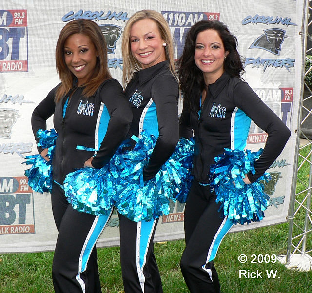 October 11, 2009: The Carolina Panther cheerleaders, the Top Cats. The Carolina  Panthers defeated the Washington Redskins 20-17 at Bank of America Stadium  in Charlotte, North Carolina. (Credit Image: © Southcreek  Global/ZUMApress.com