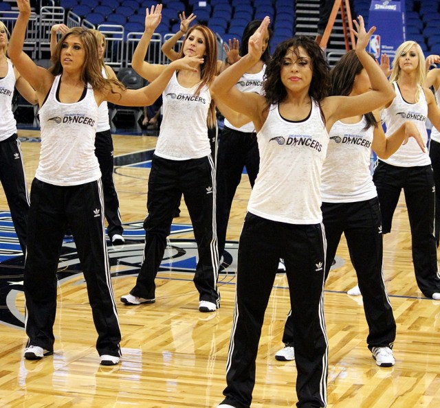 The Magic Dancers get right to work during afternoon practice