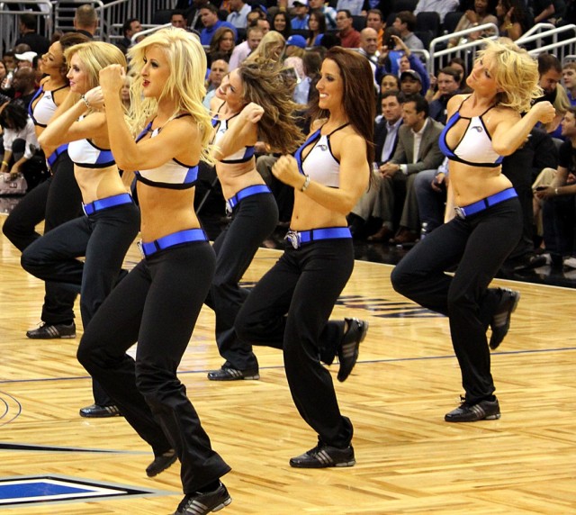 The Magic Dancers during their first half feature routine