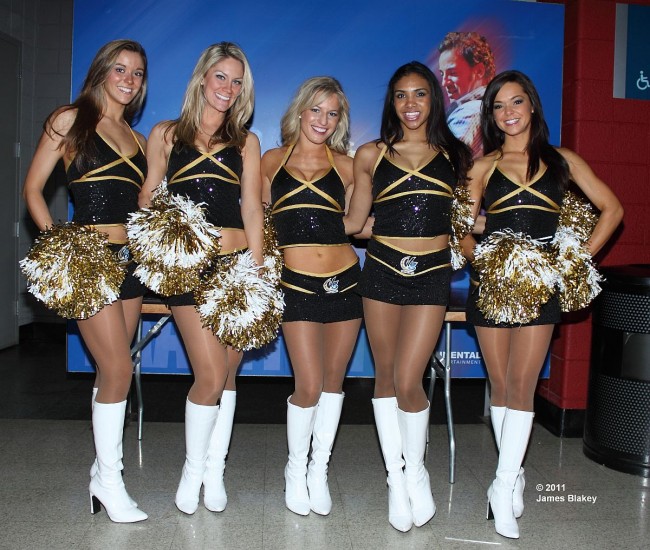 Back upstairs to the concourse at half-time for another Wizard Girl photo-op (and another uniform change).