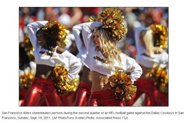 The Gold Rush cheerleaders performed - San Francisco 49ers