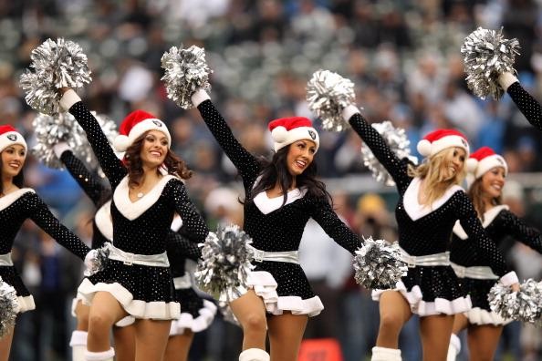 NFL cheerleaders at Christmas