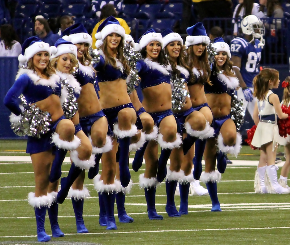 An Indianapolis Colts cheerleader during the first half of an NFL football  game against the Houston Texans Thursday, Dec. 22, 2011, in Indianapolis.  (AP Photo/AJ Mast Stock Photo - Alamy