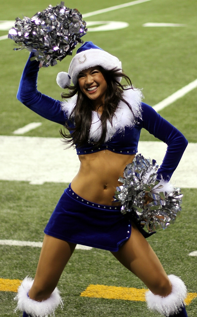 An Indianapolis Colts cheerleader during the first half of an NFL football  game against the Houston Texans Thursday, Dec. 22, 2011, in Indianapolis.  (AP Photo/AJ Mast Stock Photo - Alamy