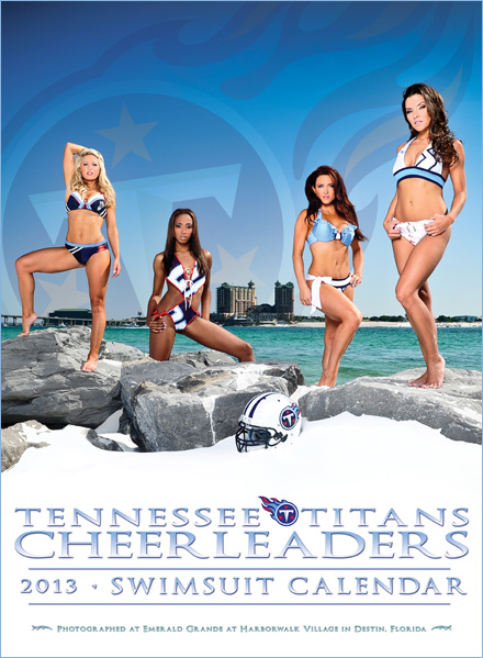 Titans Cheerleaders Wrap-Up Day Two of 2013 Swimsuit Calendar