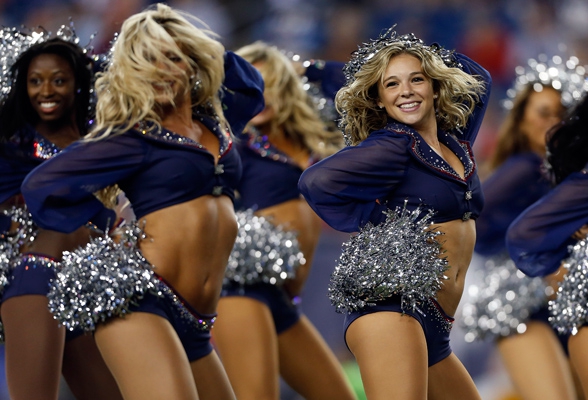 NE Patriots Cheerleader, New Uniform Created by TLU