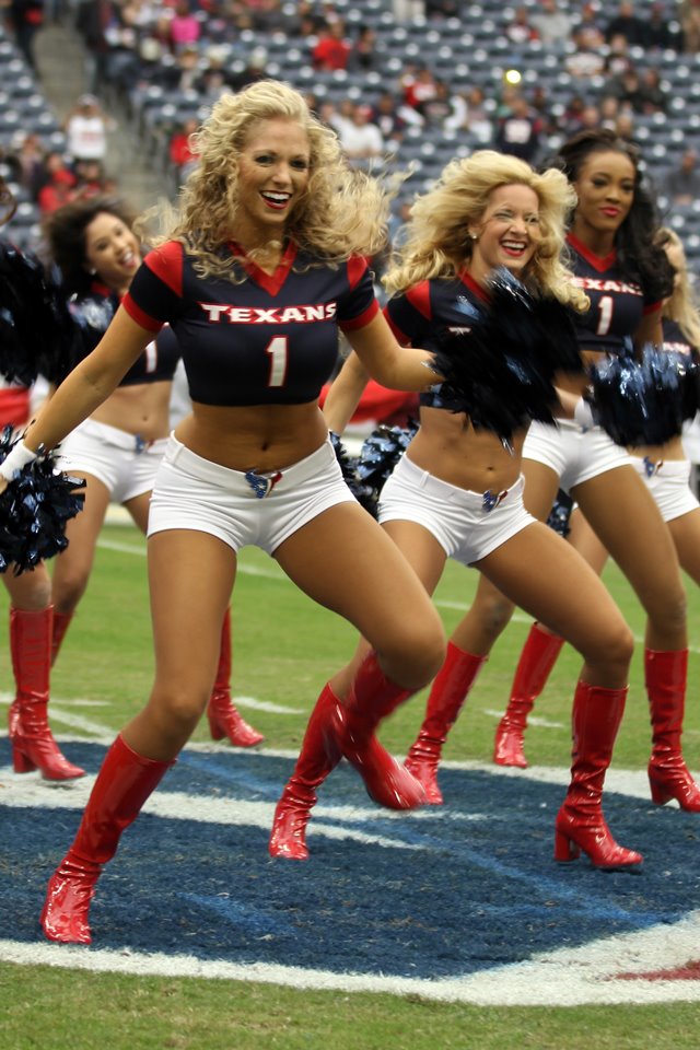 Houston Texans cheerleaders wearing salute to service uniforms perform  during an NFL football game against the New York Jets, Sunday, Nov. 28, 2021,  in Houston. (AP Photo/Matt Patterson Stock Photo - Alamy