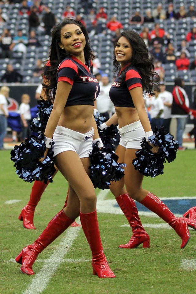 Houston Texans cheerleaders wearing salute to service uniforms perform  during an NFL football game against the New York Jets, Sunday, Nov. 28, 2021,  in Houston. (AP Photo/Matt Patterson Stock Photo - Alamy