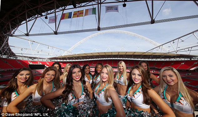 Miami Dolphins Cheerleaders Performing at NFL Regent Street Fan