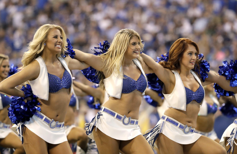 Party bathroom woman cheerleaders