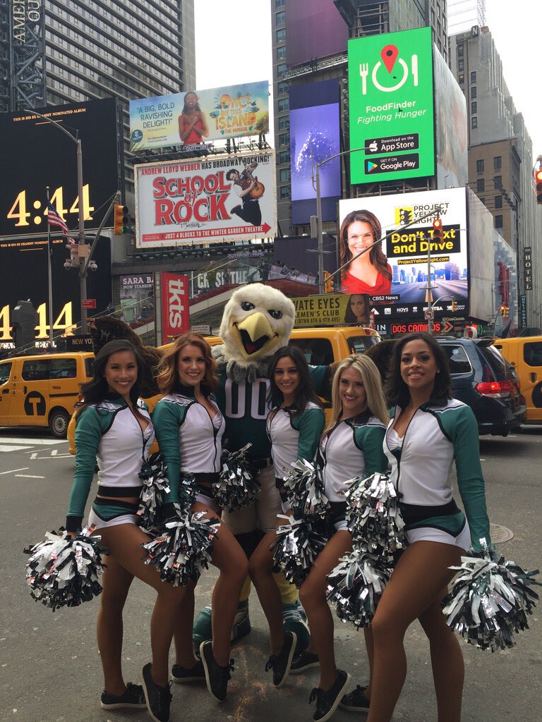 The Philadelphia Eagles Cheerleaders at the NFL Experience in Times Square  – Ultimate Cheerleaders