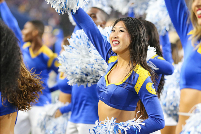 Cheerleaders asian woman POV