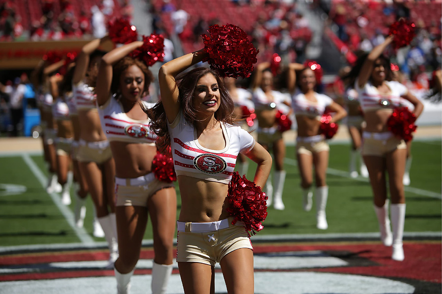 December 23, 2018: A San Francisco 49ers cheerleader in action